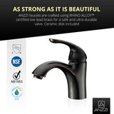 ANZZI L-AZ011ORB Clavier Series Single Hole Single-Handle Mid-Arc Bathroom Faucet in Oil Rubbed Bronze