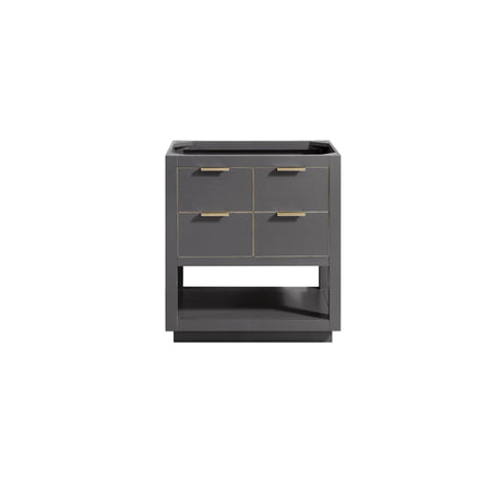 Avanity Allie 30 in. Vanity Only in Twilight Gray with Gold Trim