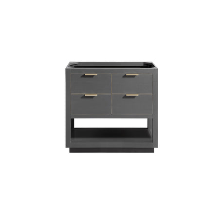 Avanity Allie 36 in. Vanity Only in Twilight Gray with Gold Trim