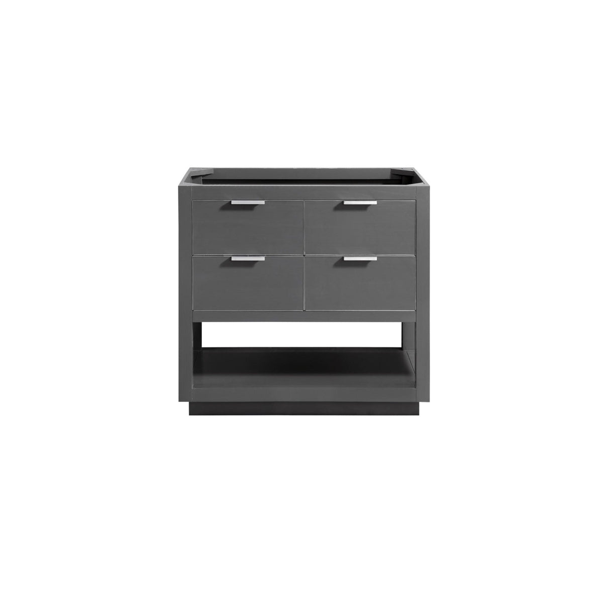 Avanity Allie 36 in. Vanity Only in Twilight Gray with Silver Trim