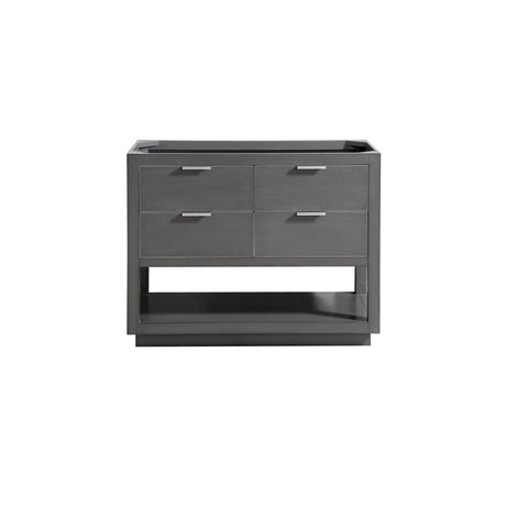 Avanity Allie 42 in. Vanity Only in Twilight Gray with Silver Trim