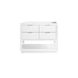 Avanity Allie 42 in. Vanity Only in White with Silver Trim