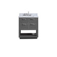 Avanity Allie 31 in. Vanity Combo in Twilight Gray with Silver Trim and Carrara White Marble Top 