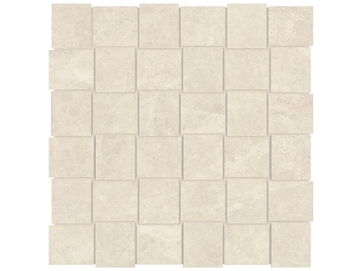 Anatolia Tile 2X2 Basketweave Mayfair Allure Ivory Matte Porcelain Mosaics. 1 Sheet = .98 Sq. Ft. 4501-0126-1 Allure Ivory 2x2 Basketweave Matte - premium natural stone mosaic tile from Anatolia Tile, available at PoshHaus showroom in Keene, NH