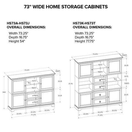 Howard Miller 73" Home Storage Cabinet HS73S