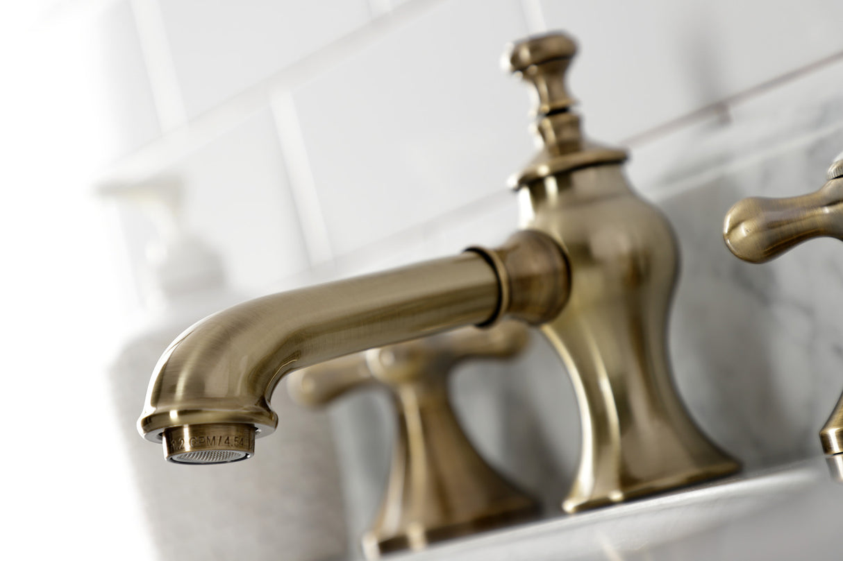 Kingston Brass KC7063AX Vintage 8 in. Widespread Bathroom Faucet, Antique Brass