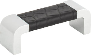Atlas Homewares Paradigm Pull 3 Inch (c-c) CH & Black Croc Leather
