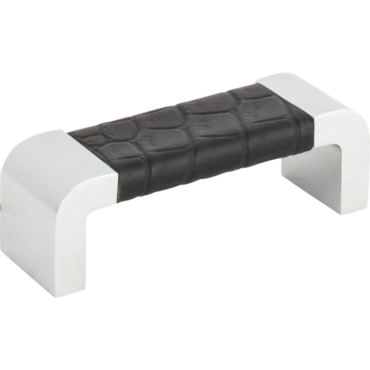 Atlas Homewares Paradigm Pull 3 Inch (c-c) CH & Black Croc Leather