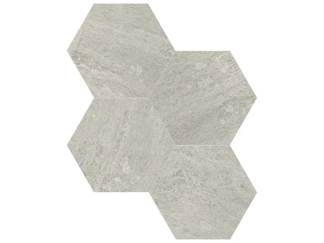 Anatolia Tile 6" Hex Anciano Grigio Honed Marble Mosaic 5001-0241-0 * 1 Sheet = .88 Sqft * Anciano Grigio Hexagon 6" - premium natural stone mosaic tile from Anatolia Tile, available at PoshHaus showroom in Keene, NH