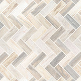 Angora herringbone 12X12 polished marble mesh mounted mosaic tile SMOT-ANGORA-HBP product shot multiple tiles angle view