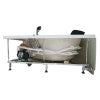 EAGO AM200  5' Rounded Modern Double Seat Corner Whirlpool Bath Tub with Fixtures