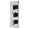 ALFI brand AB2901-PC Polished Chrome Concealed 4-Way Thermostatic Valve Shower Mixer /w Square Knobs