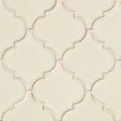 Antique white arabesque 10.83X15.5 glazed ceramic mesh mounted mosaic wall tile SMOT-PT-AW-ARABESQ product shot multiple tiles angle view