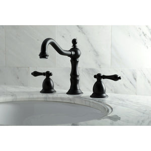Kingston Brass KS1970AL 8 in. Widespread Bathroom Faucet, Matte Black