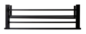 Black Matte 26" Towel Bar & Shelf