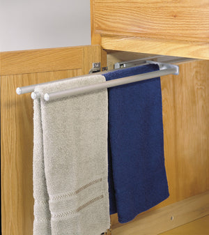 Häfele 510.54.221 Towel Rack Pull-Out, 2 Bar, Extendable, Polished chrome