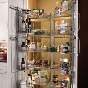 Häfele 543.34.933 Kesseböhmer - Tandem Pantry, Anthracite, width 15", for 68" height