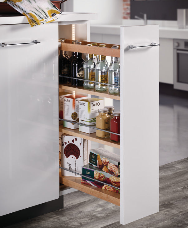 Häfele 545.47.272 Base Cabinet Pull-Out, with Grass Elite Undermount Slides, with soft close, 5 1/4" width