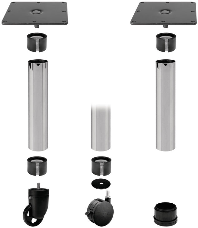 Häfele 635.06.009 Leveler, Ø60 mm Component System, Press-fit, offers +1" of adjustment