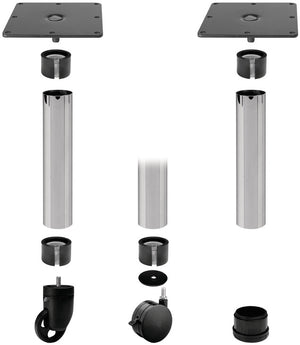 Häfele 635.06.009 Leveler, Ø60 mm Component System, Press-fit, offers +1" of adjustment