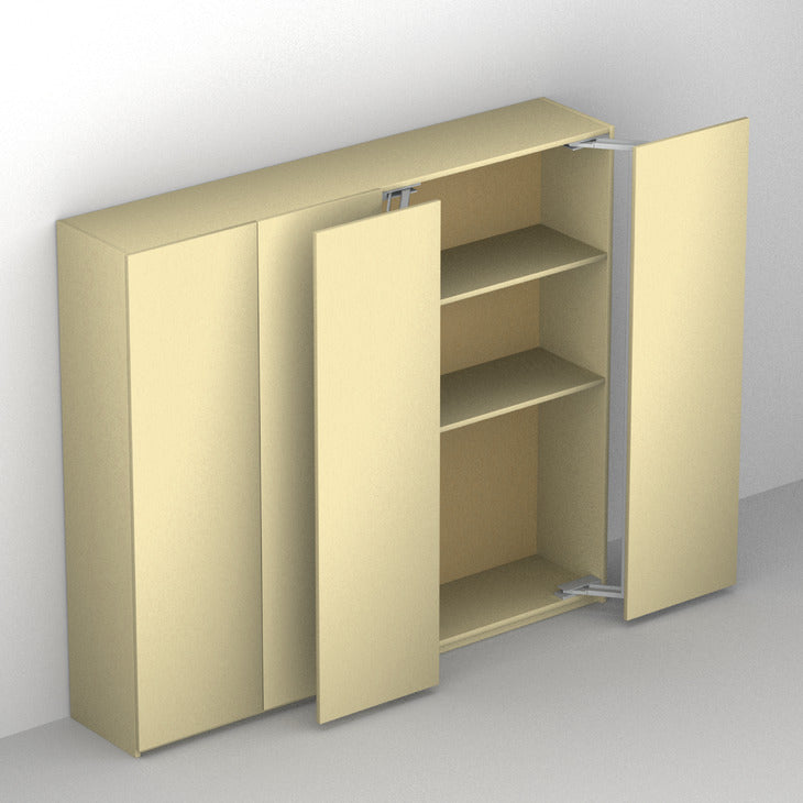 Häfele 407.32.907 Pagaso - Lateral Swing Fitting, Swingfront 20 FB, for wooden or narrow aluminum frame doors, For swing-out doors up to 44 lbs., Min. cabinet width 475 mm, opening path 600 mm