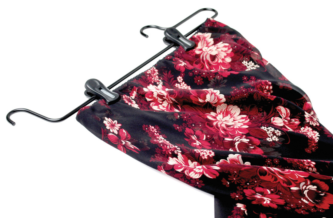 Häfele 805.58.433 TAG - 18 Hanger Pants Rack Pull-out, Synergy Collection, 24" Length, With full extension slide, Black