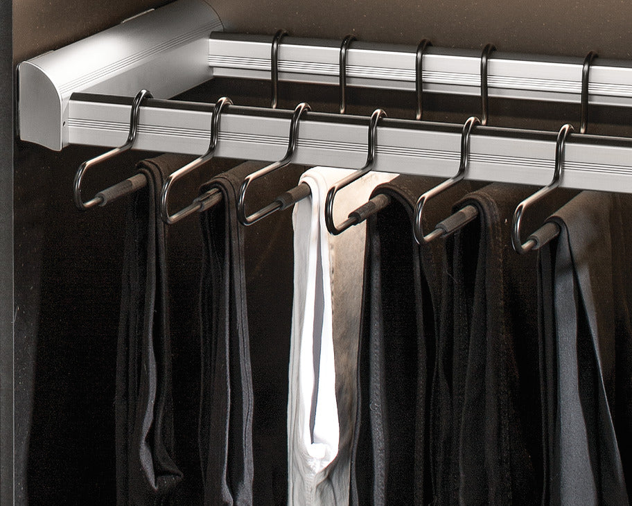 Häfele 807.81.201 TAG - Pant Organizer, ENGAGE, Slate, 24", 18 hangers