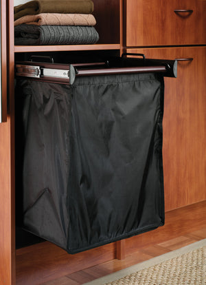 Häfele 807.52.133 TAG - Pull-Out Hamper, with Removable Bags, Synergy Collection, Dark oil-rubbed bronze, 24", 2 small bags