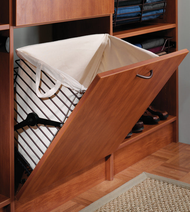 Häfele 547.43.301 TAG - Tilt-Out Hamper, with Removable Black Bag, Synergy Collection, 16 1/4" wide, 1 large bag