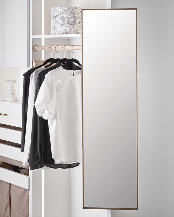 Häfele 805.73.422 TAG - Full Rotation Mirror, Synergy Elite, 47 3/8" Height, Black
