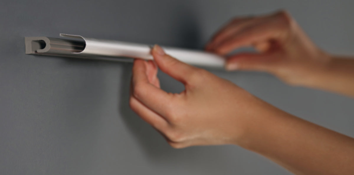 Häfele 521.60.609 Grooved Profile, Backsplash Railing System, Length: (35 1/2") 900 mm