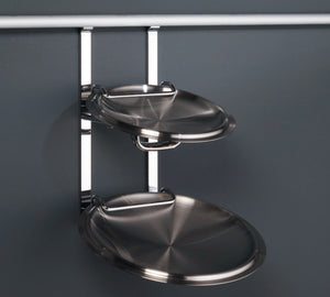 Häfele 521.61.630 Lid Holder, Backsplash Railing System, stainless steel effect