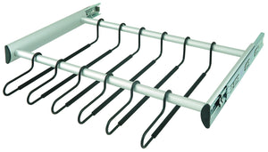 Häfele 805.58.431 TAG - 12 Hanger Pants Rack Pull-out, Synergy Collection, 18" Length, With Full Extension Slide, Black