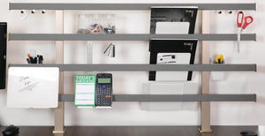 Häfele 807.72.602 TAG - Vertical Mounts, Symphony Wall Mount System, Height: 1682 mm (66 1/4"), matte nickel