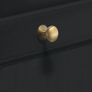 Häfele 155.02.262 Knob, Mulberry, Brass, Brushed brass plated, dim. 38 x 40 mm (1 1/2" x 1 9/16")