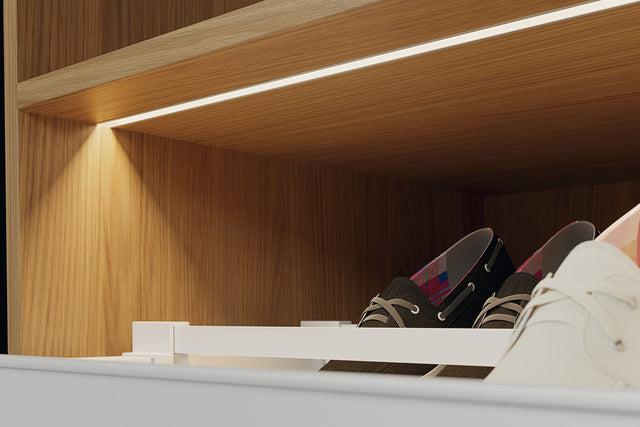 Häfele 833.94.201 Profile for recess mounting, Häfele Lighting Profile 1103, for LED strip lights, Internal width 11 mm, Internal width 11 mm (7/16")