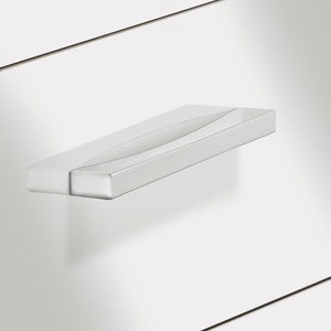 Häfele 155.01.992 Pull, Zurich, Finger pull handle, zinc alloy, Polished chrome plated, hole spacing: 64 mm (2 1/2")