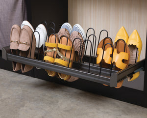 Häfele 807.77.672 TAG - Pull-Out Shoe Organizer, ENGAGE, Matte nickel, 24"