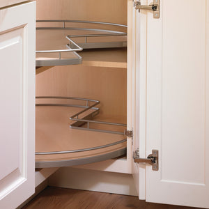 Häfele 541.06.266 Kesseböhmer - Super Susan, Three Quarter Revolving Shelf, Arena Plus, Chrome/anthracite, Ø28"