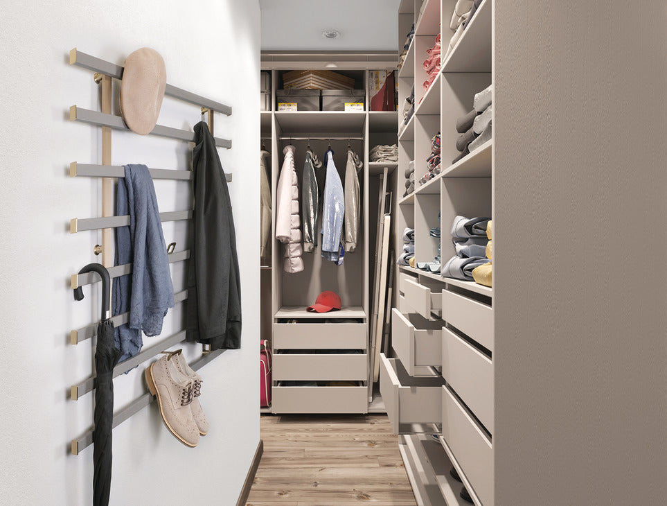 Häfele 807.42.108 TAG - Frame Kit, Octave Symphony Wall Mount System, Width: 13 1/2", black, winter leather, powder-coated