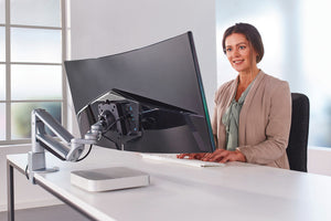 Häfele 818.45.320 Monitor Arm, CLU Plus Arm for Large Monitors, Black