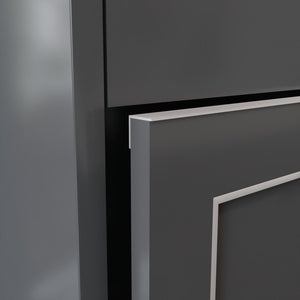 Häfele 100.00.179 Cabinet Accent Drip Edge, Aluminum, H x W: 22 x 2 mm (7/8" x 1/16"), 476 mm (18 3/4") length, satin brass