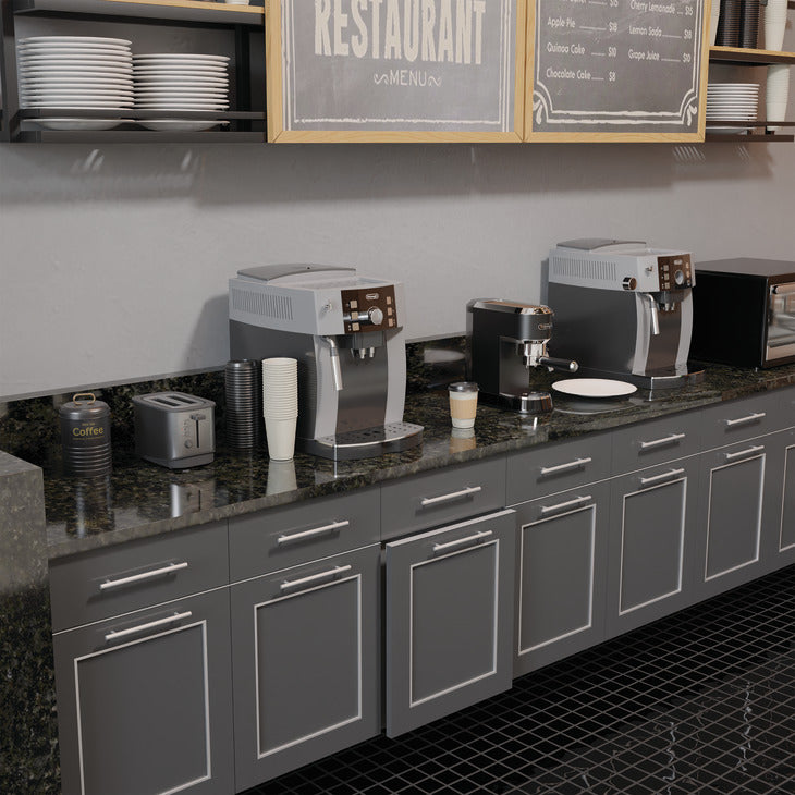 Häfele 194.80.066 Cabinet Accent Drip Edge, Aluminum, H x W: 22 x 2 mm (7/8" x 1/16"), 400 mm (15 3/4") length, brushed