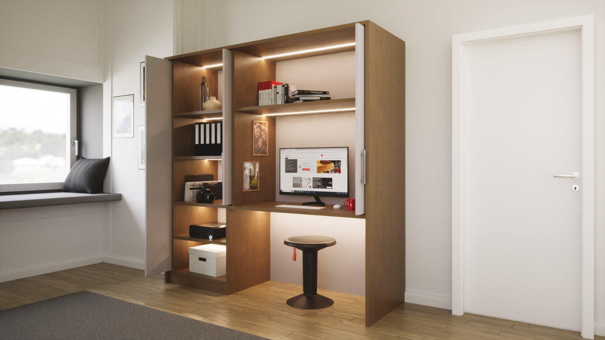 Häfele 408.25.000 Pivot Sliding Door Fitting, Slido F-Park71 25B, set, For wooden sliding doors, for door weight up to 25 kg (55 lbs.), for door height up to 2,300 mm (90 9/16"), Vorfront/Infront, Guide length: 340 mm (13 3/8"), retraction distance max.: 