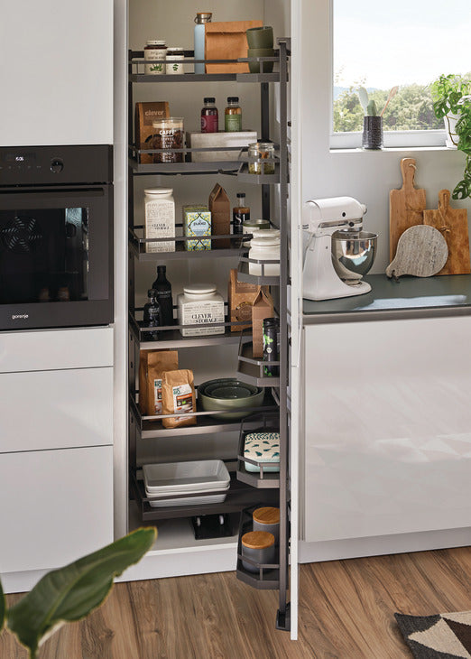 Häfele 543.34.933 Kesseböhmer - Tandem Pantry, Anthracite, width 15", for 68" height