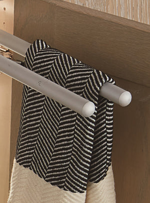 Häfele 510.54.221 Towel Rack Pull-Out, 2 Bar, Extendable, Polished chrome