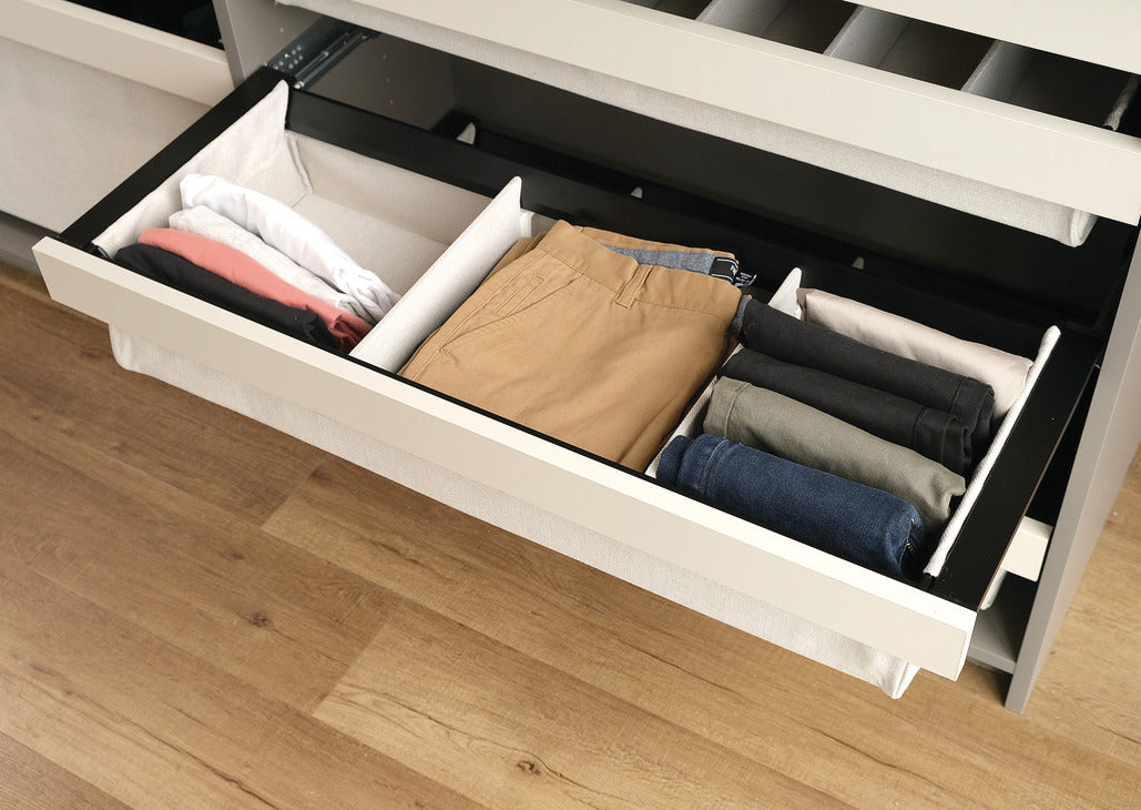 Häfele 807.77.633 TAG - Small Divided Basket, Curate, 36" width, 14" depth