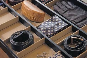 Häfele 807.87.242 TAG - Tie and Belt Organizer Insert Kits, Curate, pewter, 14" depth, 18" width