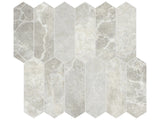 Anatolia Tile 2X6 Apollo Argento Picket Honed Marble Mosaic 5001-0373-0 * 1 Sheet = .87 Sqft * Apollo Argento Picket 2x6 - premium natural stone mosaic tile from Anatolia Tile, available at PoshHaus showroom in Keene, NH