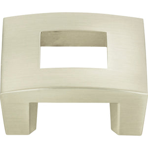 Atlas Homewares Centinel Square Knob 1 1/4 Inch (c-c) Brushed Nickel